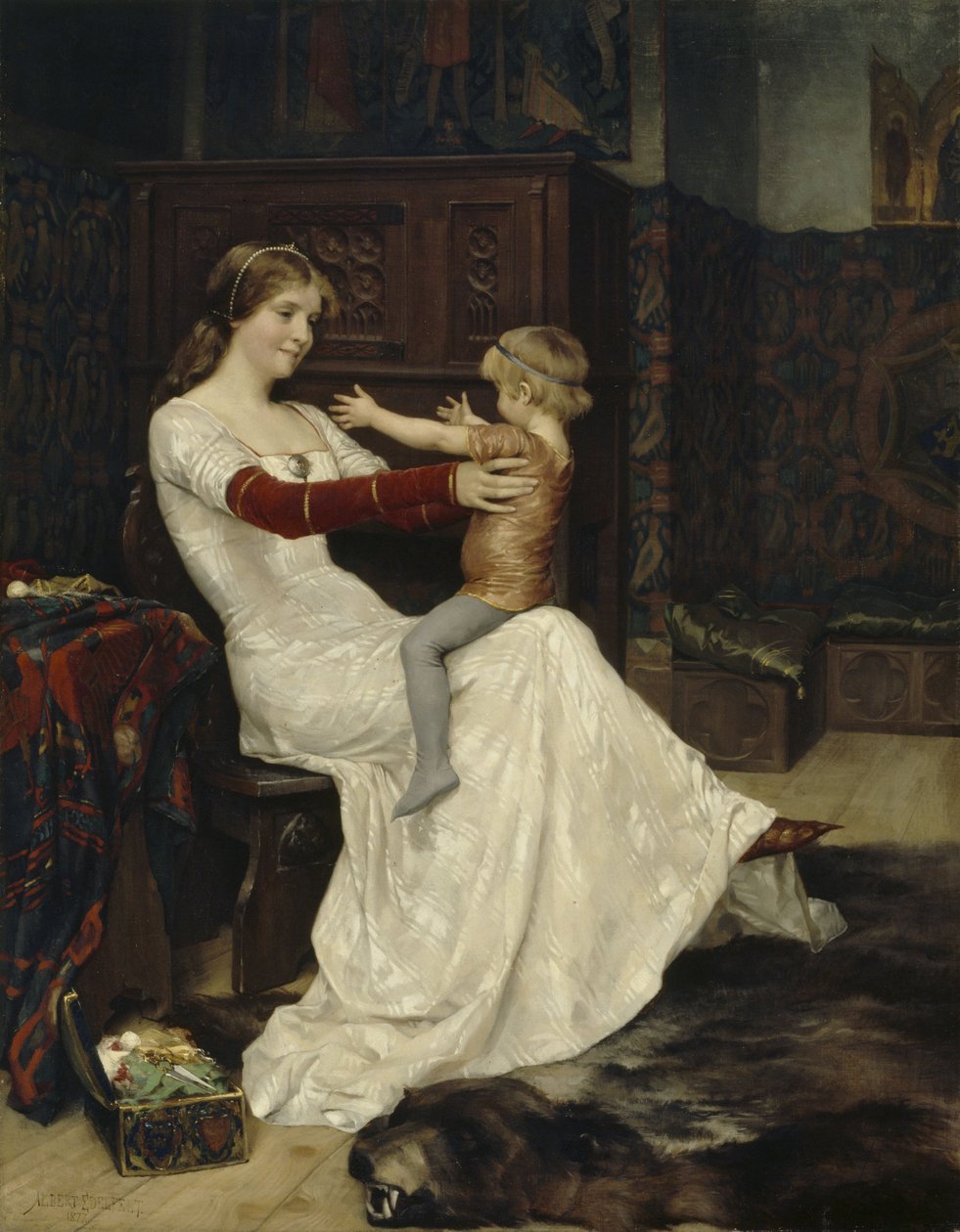 Królowa Bianca autorstwa Albert Gustaf Aristides Edelfelt