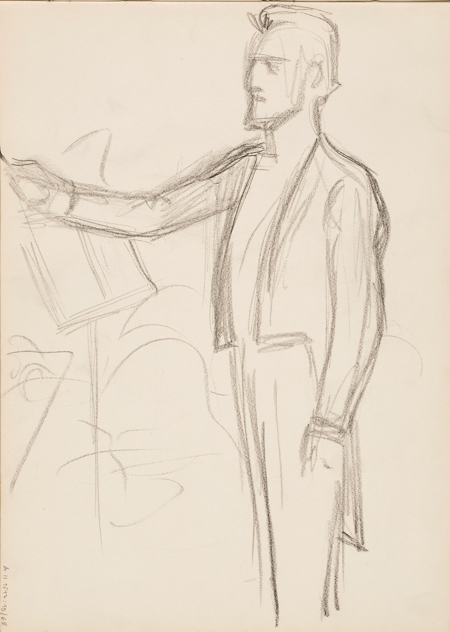Robert Kajanus, szkic do portretu autorstwa Albert Edelfelt