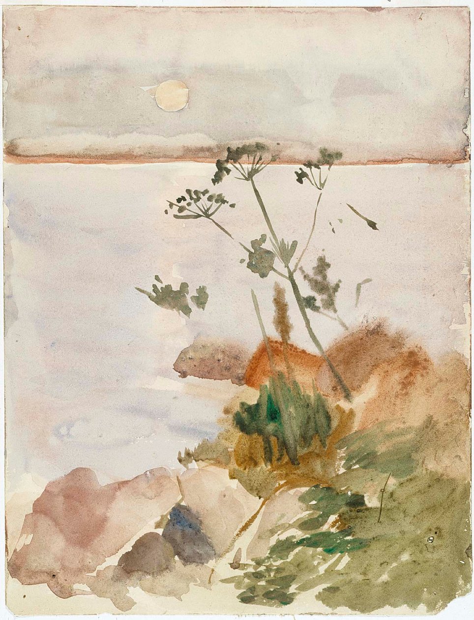 Wybrzeże morskie w świetle księżyca autorstwa Albert Edelfelt