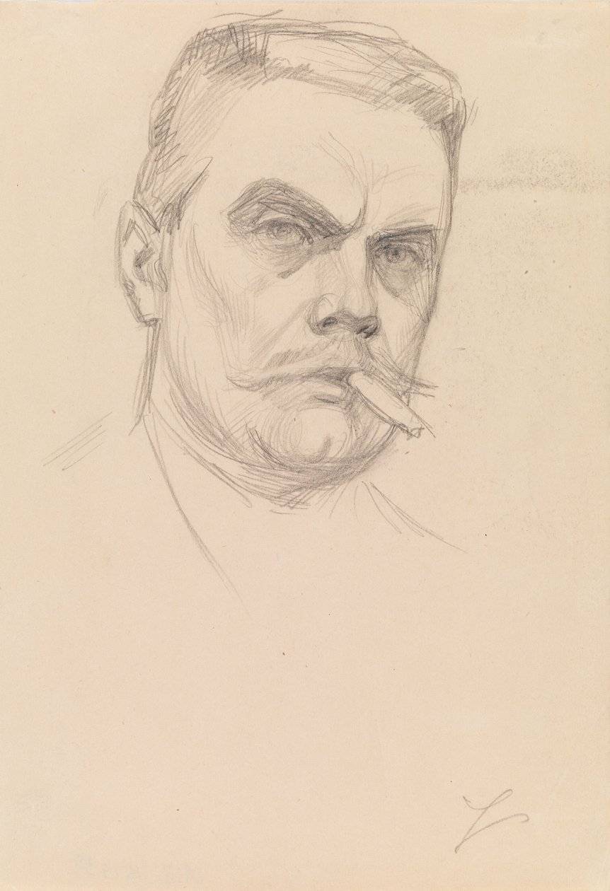 Autoportret z cygarem autorstwa Albert Edelfelt