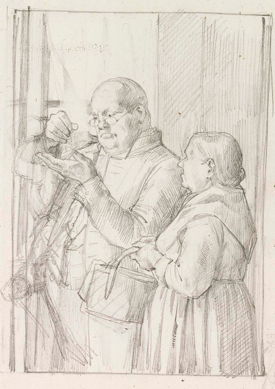 Studium do ilustracji małego geniusza autorstwa Albert Edelfelt