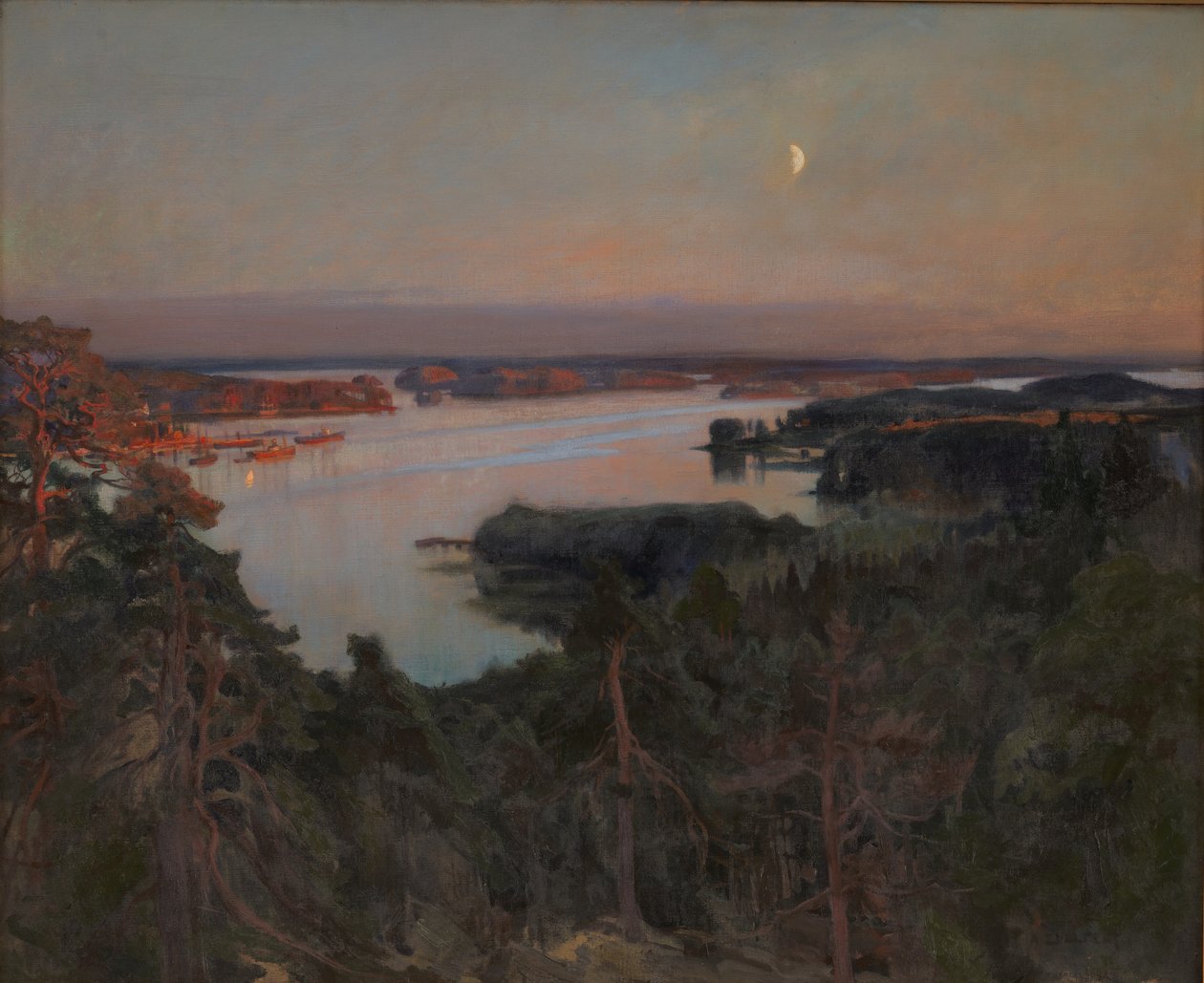 Letni wieczór, Haiko Fiord autorstwa Albert Gustaf Aristides Edelfelt