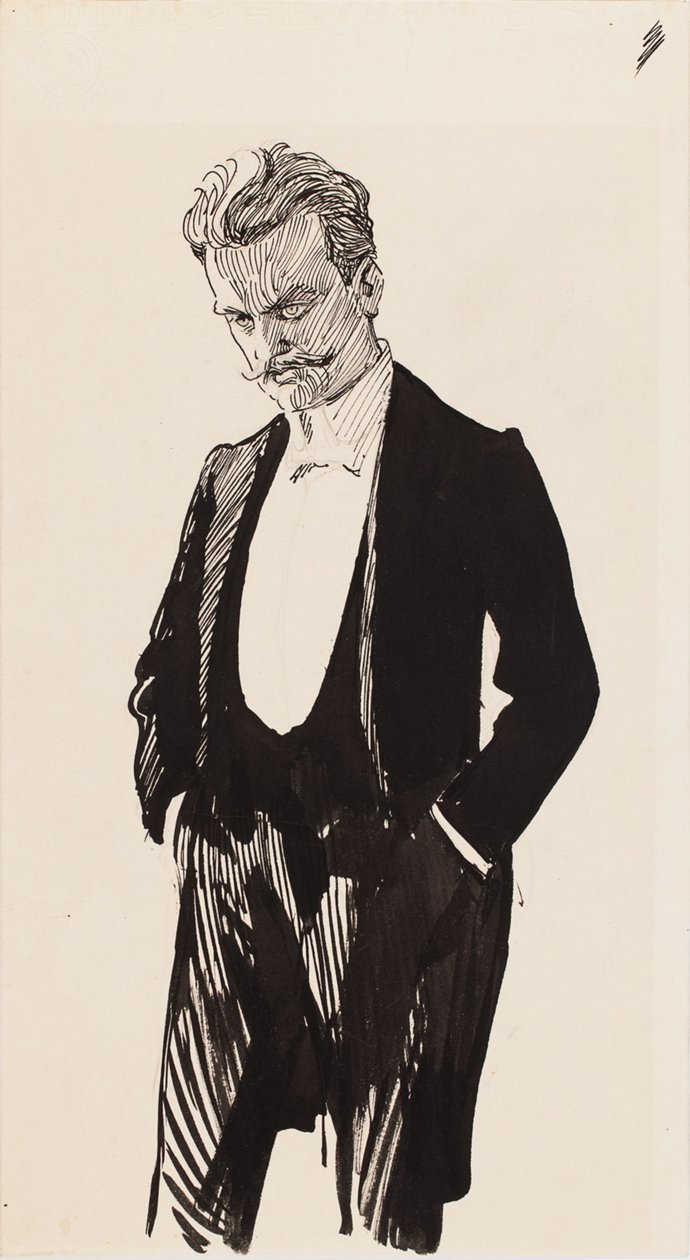 Kompozytor Jean Sibelius autorstwa Albert Edelfelt