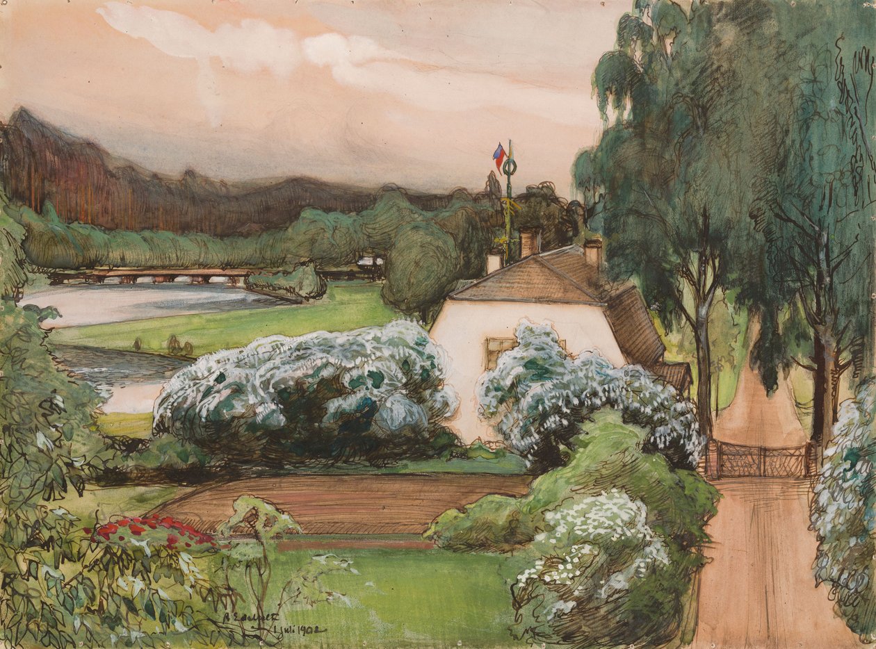 Dom nadzorcy w majątku Saari autorstwa Albert Edelfelt