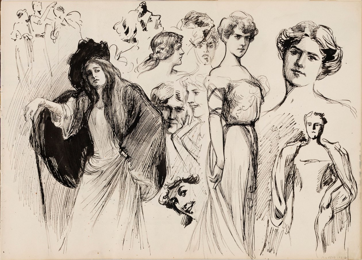 Postacie kobiece autorstwa Albert Edelfelt