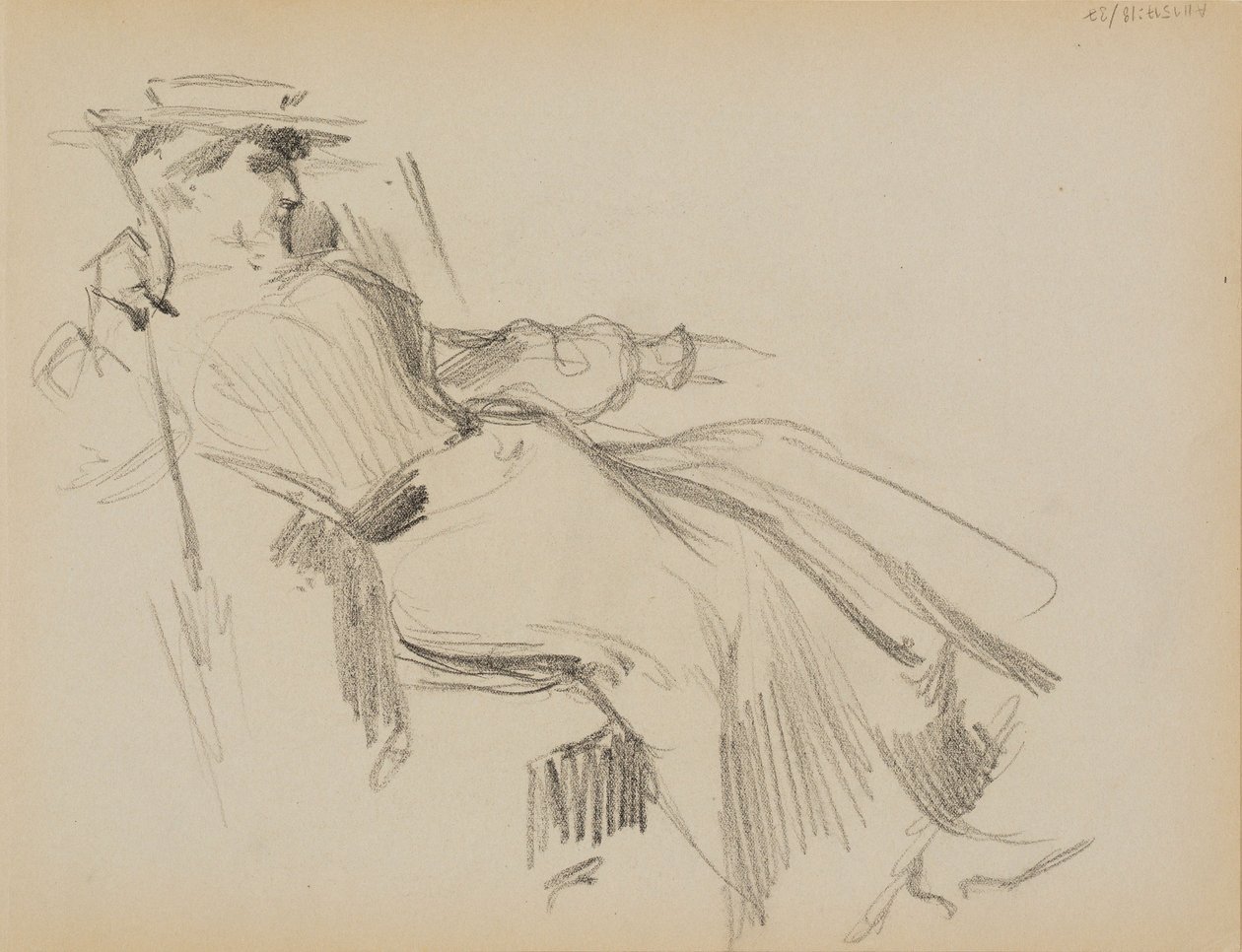 Siedząca kobieta autorstwa Albert Edelfelt