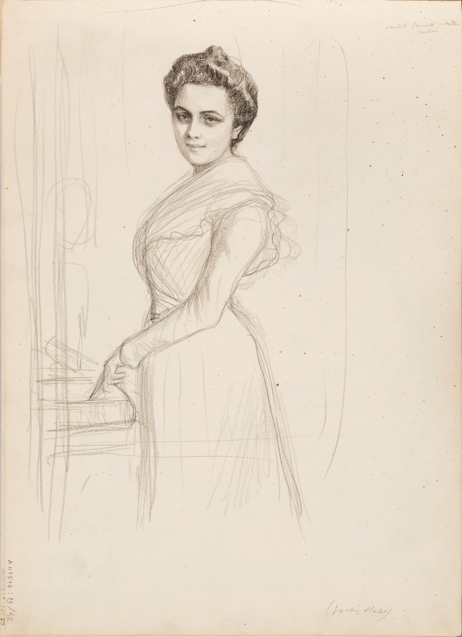 Camille Vallery-Radot, szkic do portretu autorstwa Albert Edelfelt