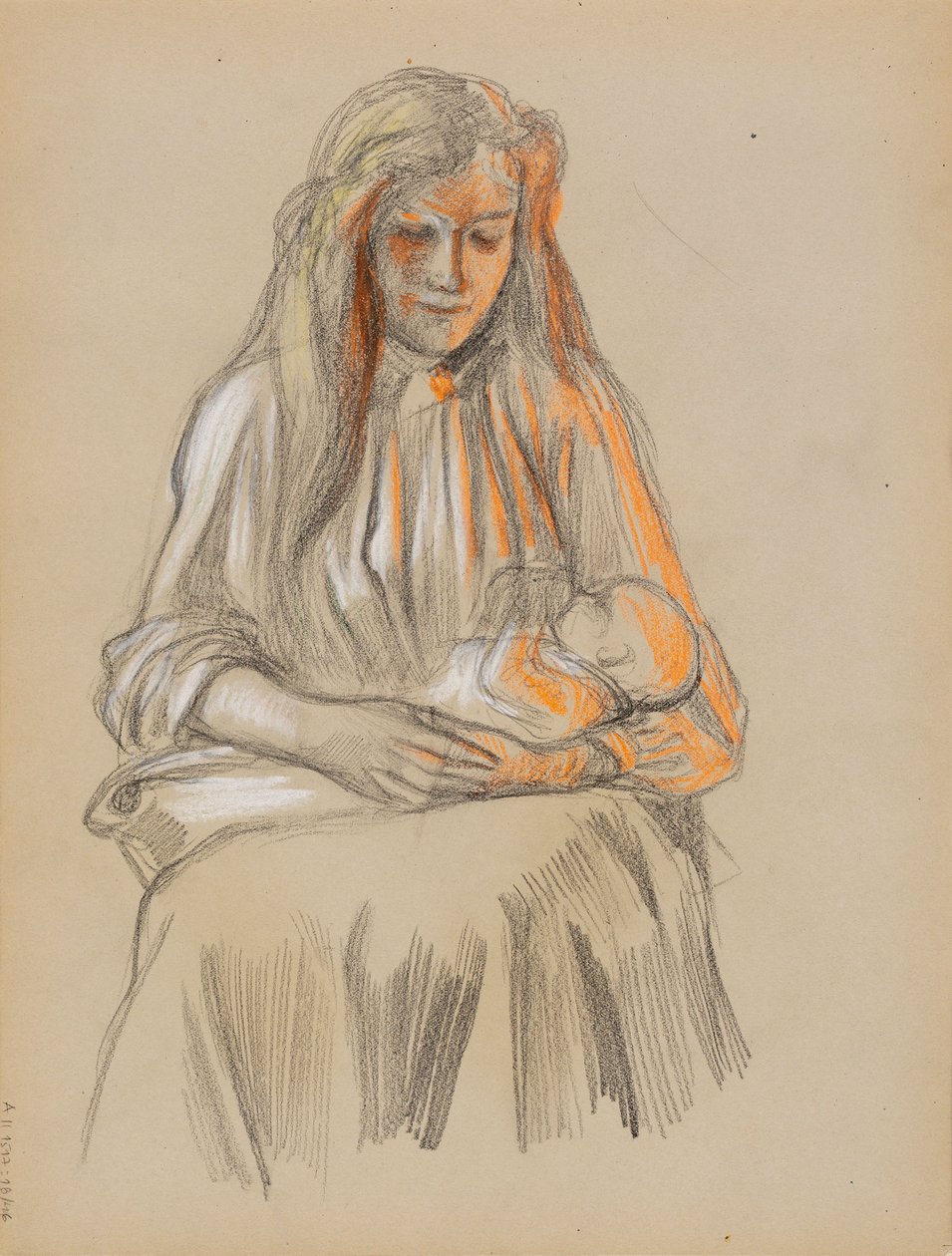 Matka i dziecko autorstwa Albert Edelfelt