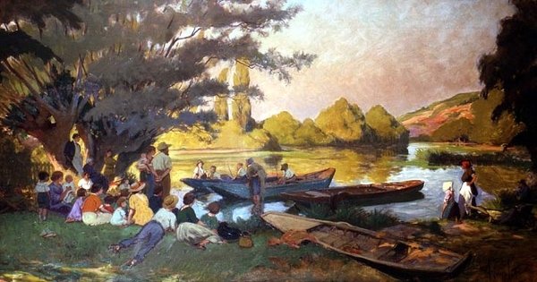 Scena piknikowa autorstwa Albert Edouard Puyplat
