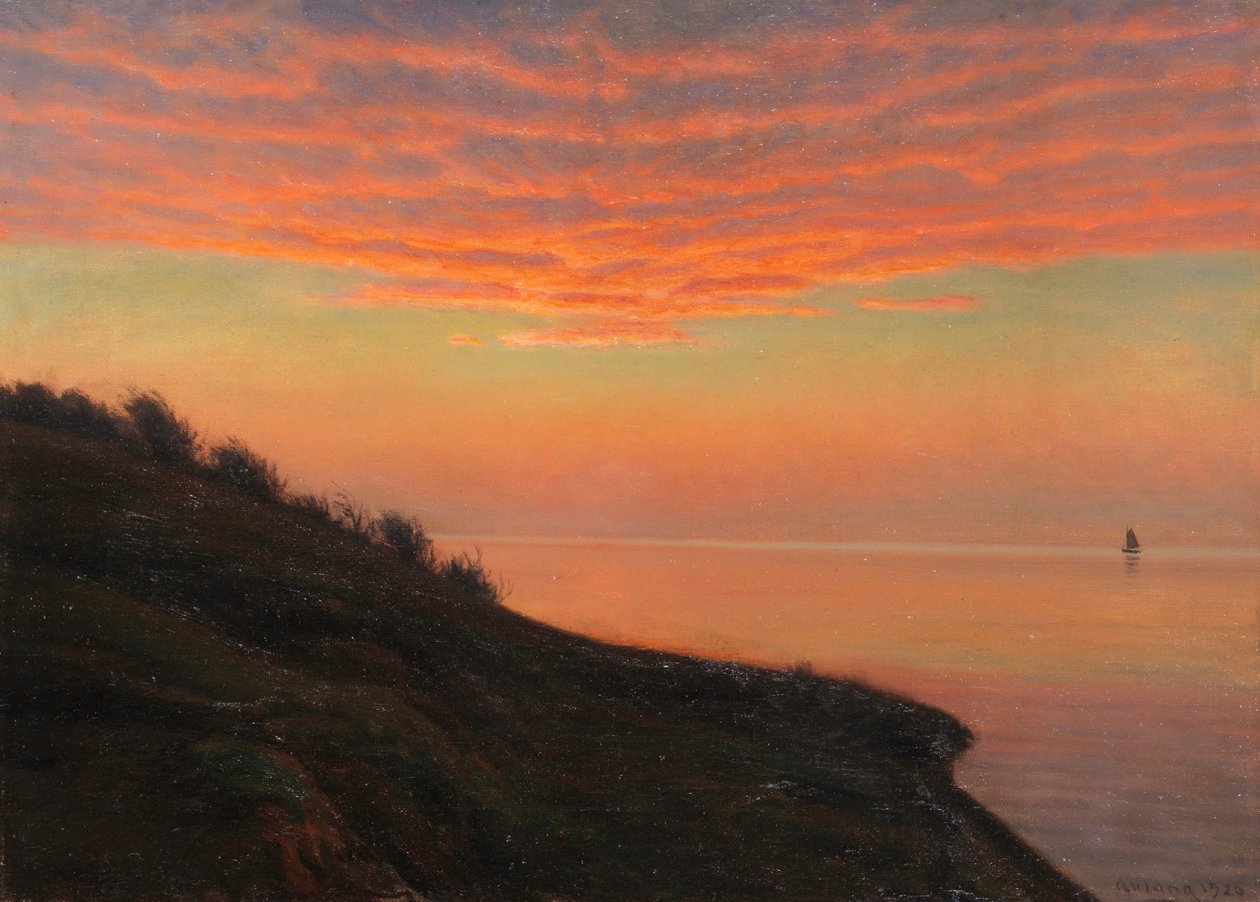 Wieczorny nastrój na duńskim wybrzeżu, 1920. autorstwa Albert Edvard Wang