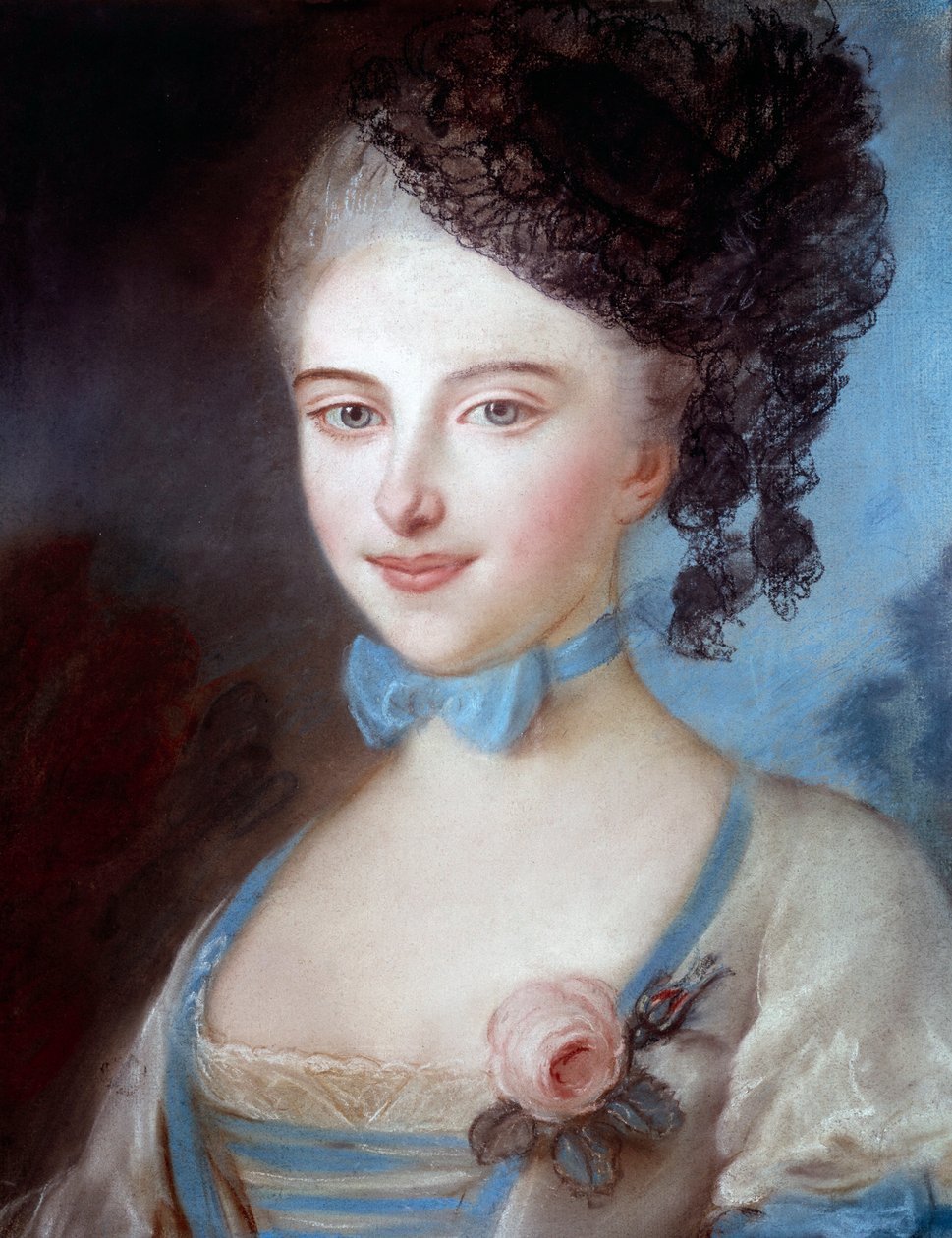 Portret Laure Sallambier, matki Balzaca (1778-1854), matki Honore de Balzac. Pastelowy obraz Alberta Ernesta Carriera Belleuse (1824-1887) autorstwa Albert Ernest Carrier Belleuse