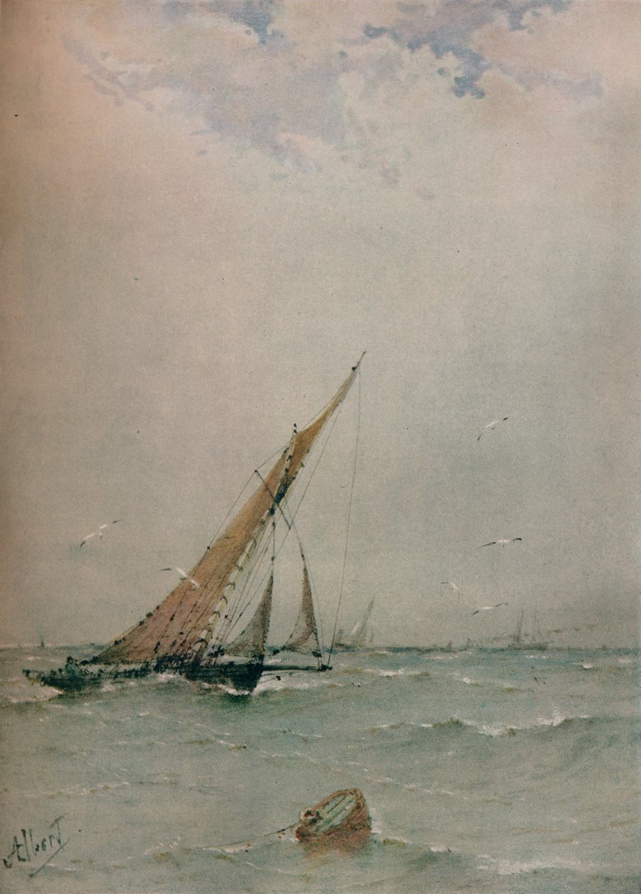 Harwich, Trawlery Morza Północnego, ok. 1900 r. autorstwa Albert Ernest Markes