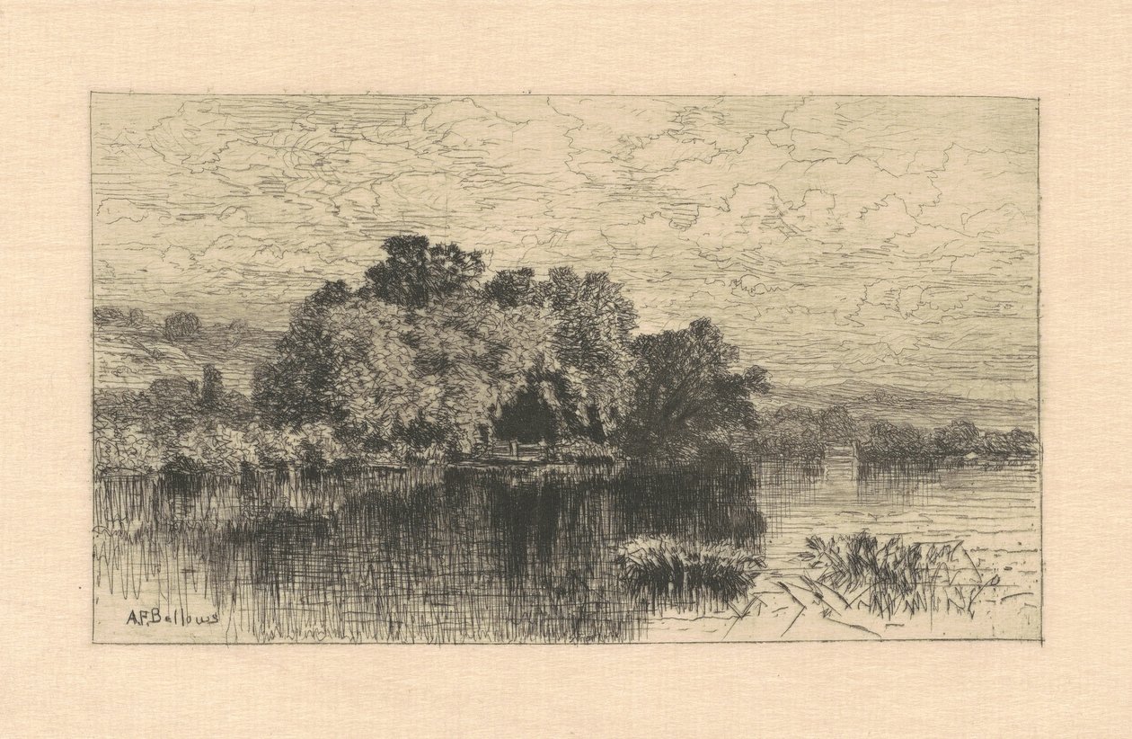 Staw młynarski w Windsor, Connecticut autorstwa Albert F. Bellows