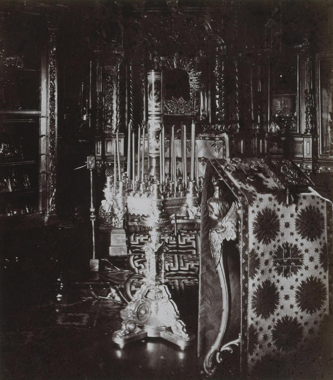 Kaplica domowa w chacie Piotra Wielkiego w Petersburgu, 1872 r. autorstwa Albert Felisch