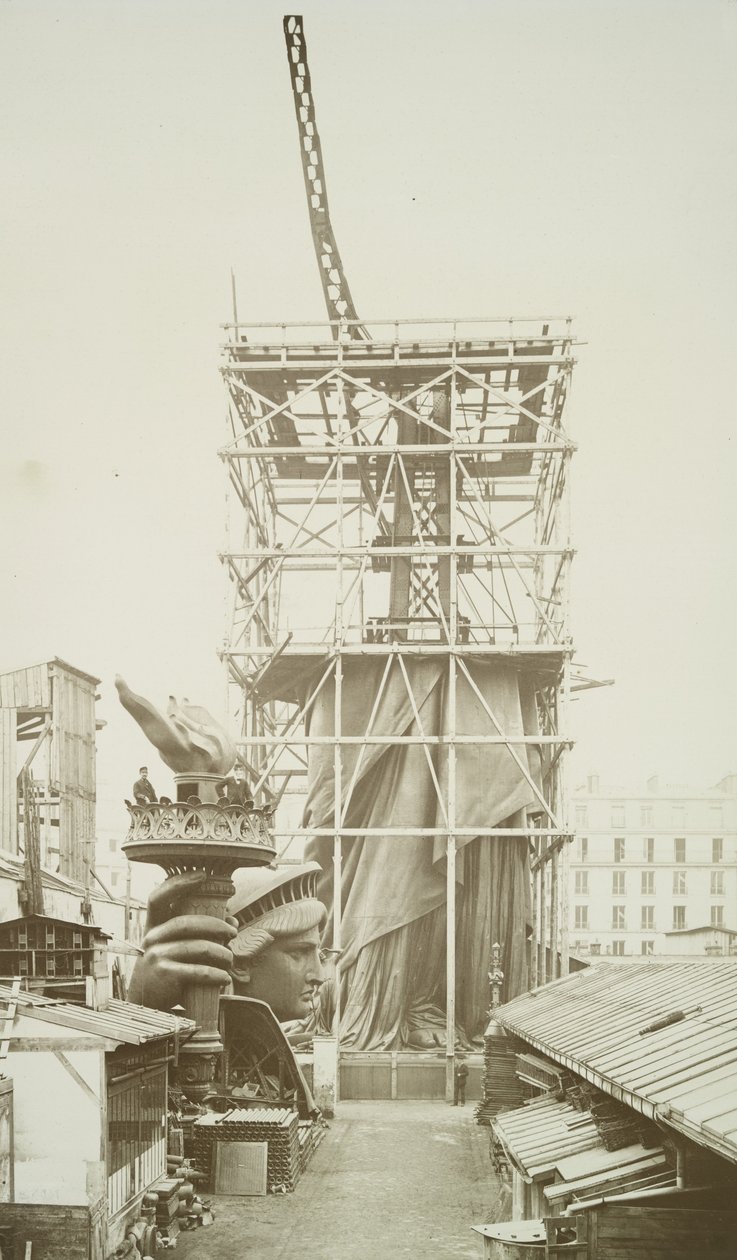 Montaż Statuy Wolności, 1883 autorstwa Albert Fernique