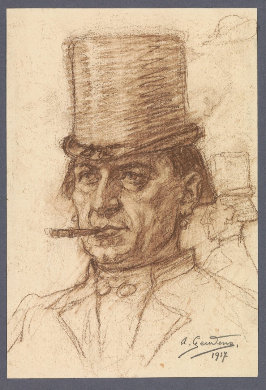 Portret nieznanego mężczyzny autorstwa Albert Geudens (signed by artist)
