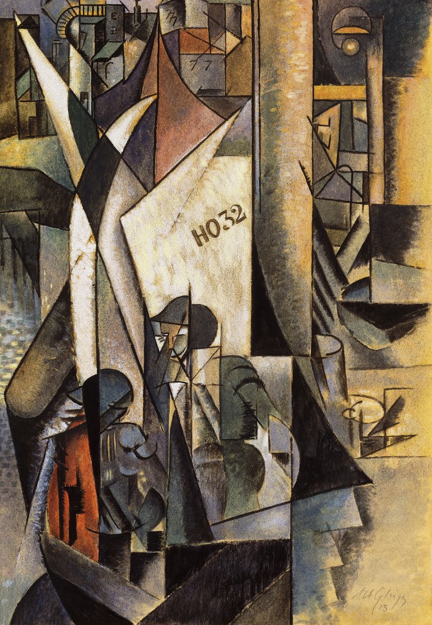 Łodzie rybackie; Les Bateaux de Peche autorstwa Albert Gleizes