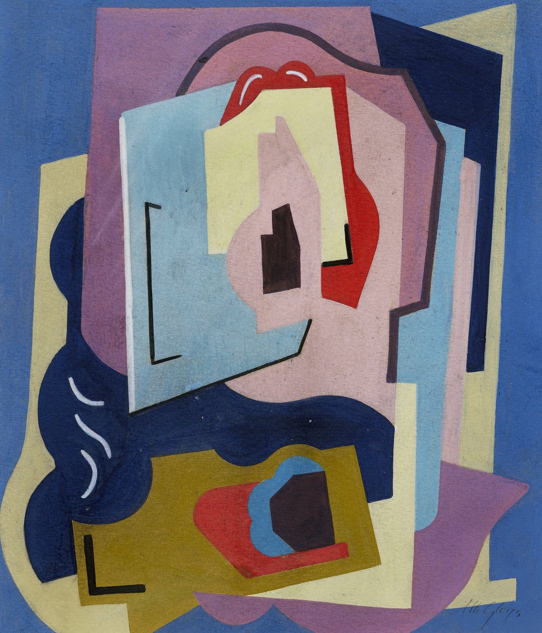 Dwa elementy rytmu; Les Deux Elements Rythmes, ok. 1923 (gwasz na papierze) autorstwa Albert Gleizes