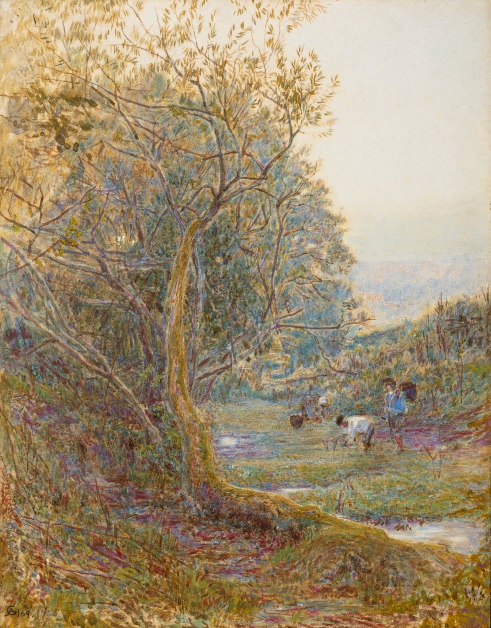A Devonshire Lane autorstwa Albert Goodwin