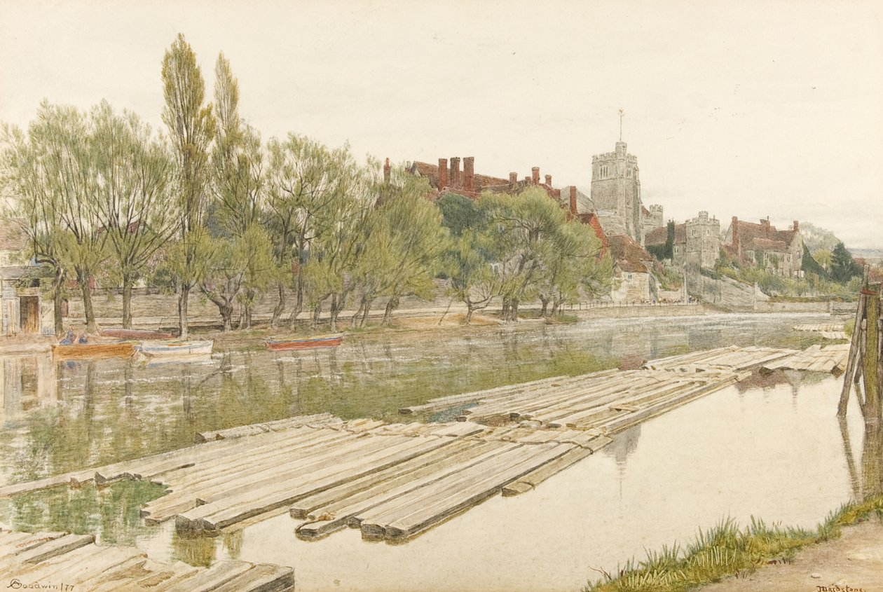 Kościół Wszystkich Świętych Maidstone autorstwa Albert Goodwin