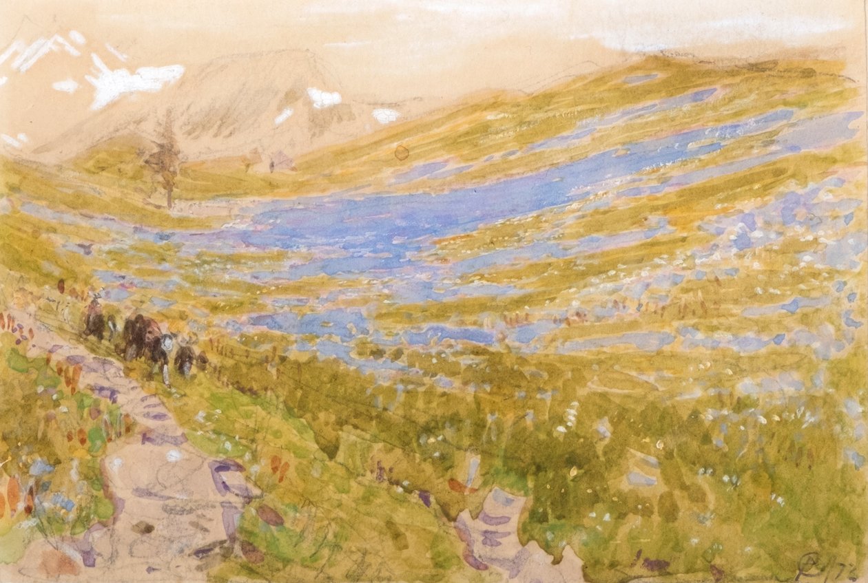 Widok z Alp autorstwa Albert Goodwin