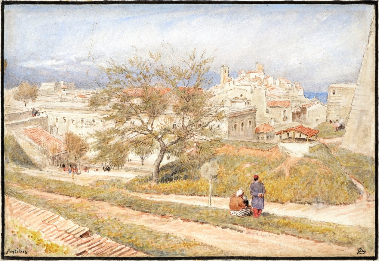 Antibes, Lazurowe Wybrzeże, Francja (akwarela) autorstwa Albert Goodwin