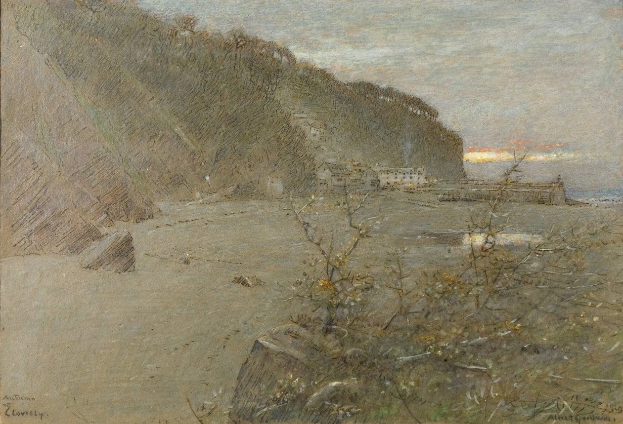 Jesień w Clovelly autorstwa Albert Goodwin