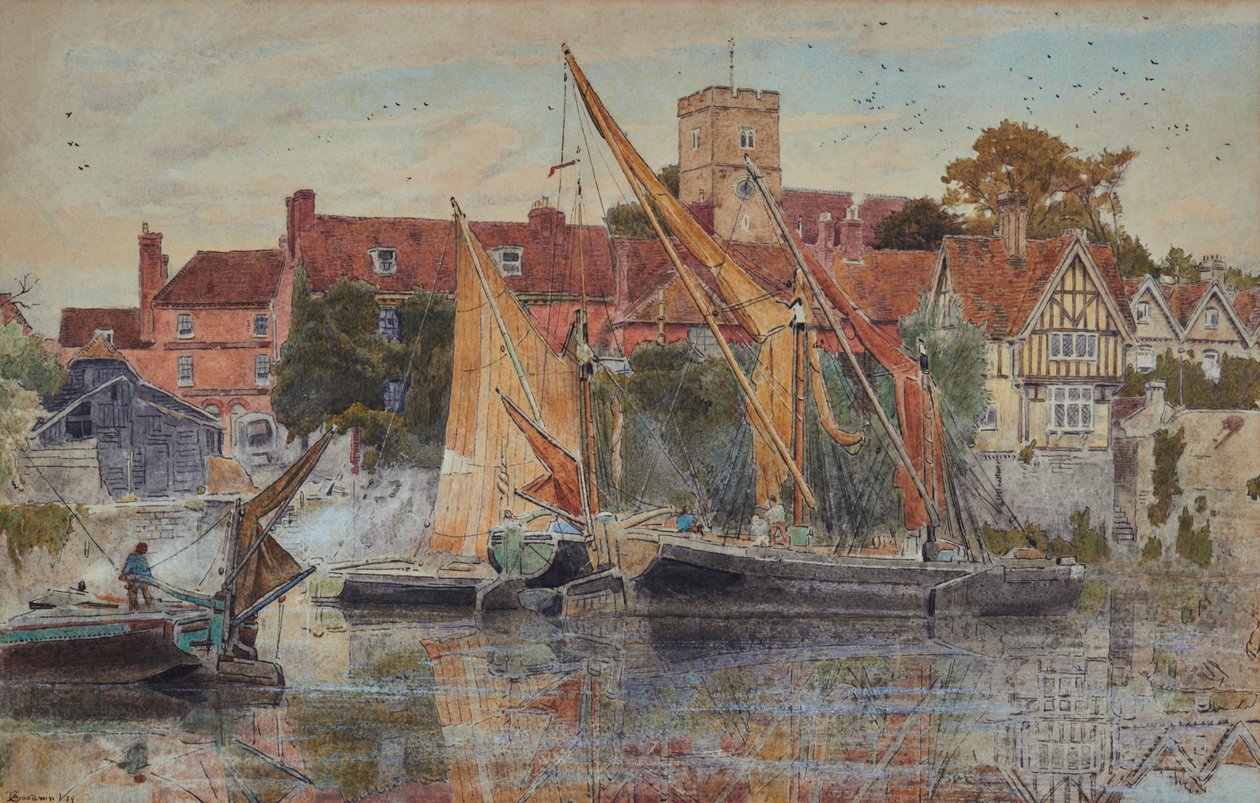 Aylesford na Medway autorstwa Albert Goodwin