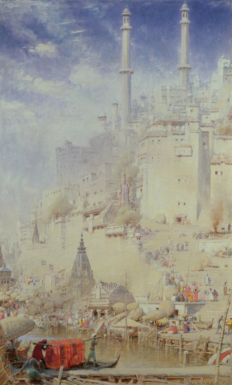 Benares (znany również jako Varanasi) autorstwa Albert Goodwin