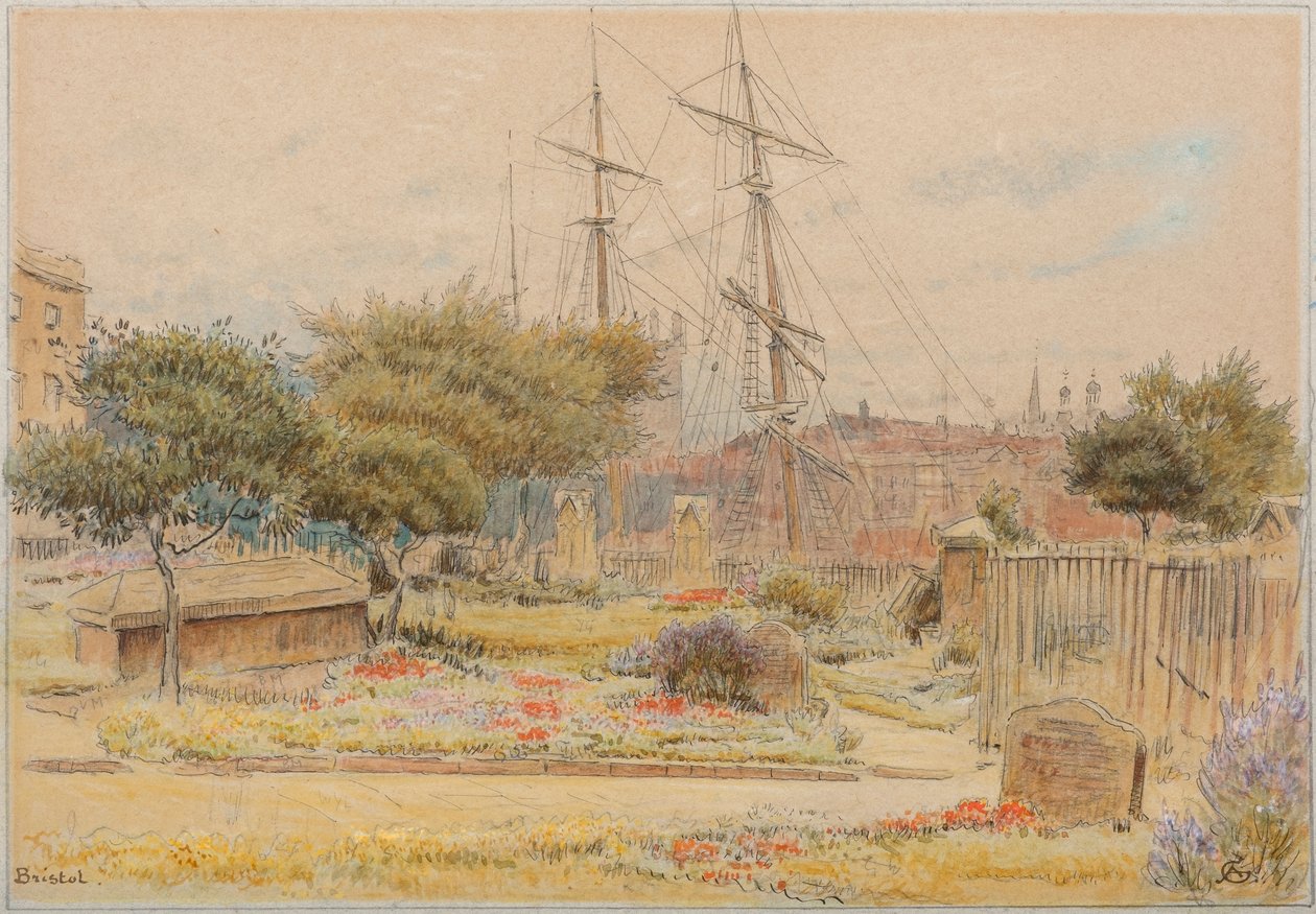 Bristol (akwarela z piórem i tuszem na barwionym papierze) autorstwa Albert Goodwin
