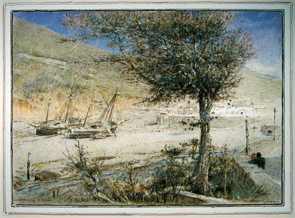 Combe Martin, Devon (akwarela na papierze) autorstwa Albert Goodwin