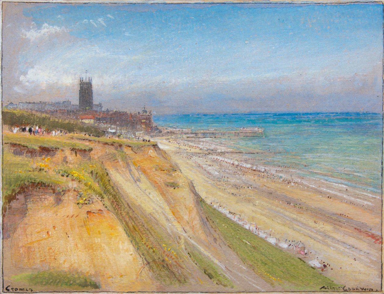 Cromer (akwarela z akwarelą i ołówkiem na barwionym papierze) autorstwa Albert Goodwin