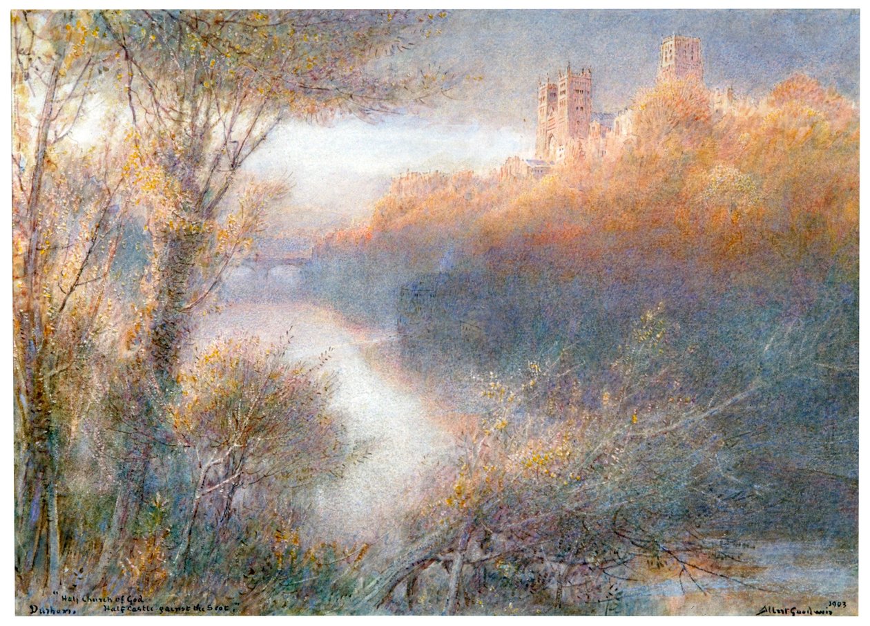 „Katedra w Durham”, 1903 autorstwa Albert Goodwin