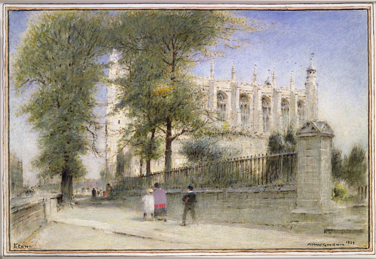 Eton College, Windsor, 1923 (toaleta i gwasz) autorstwa Albert Goodwin