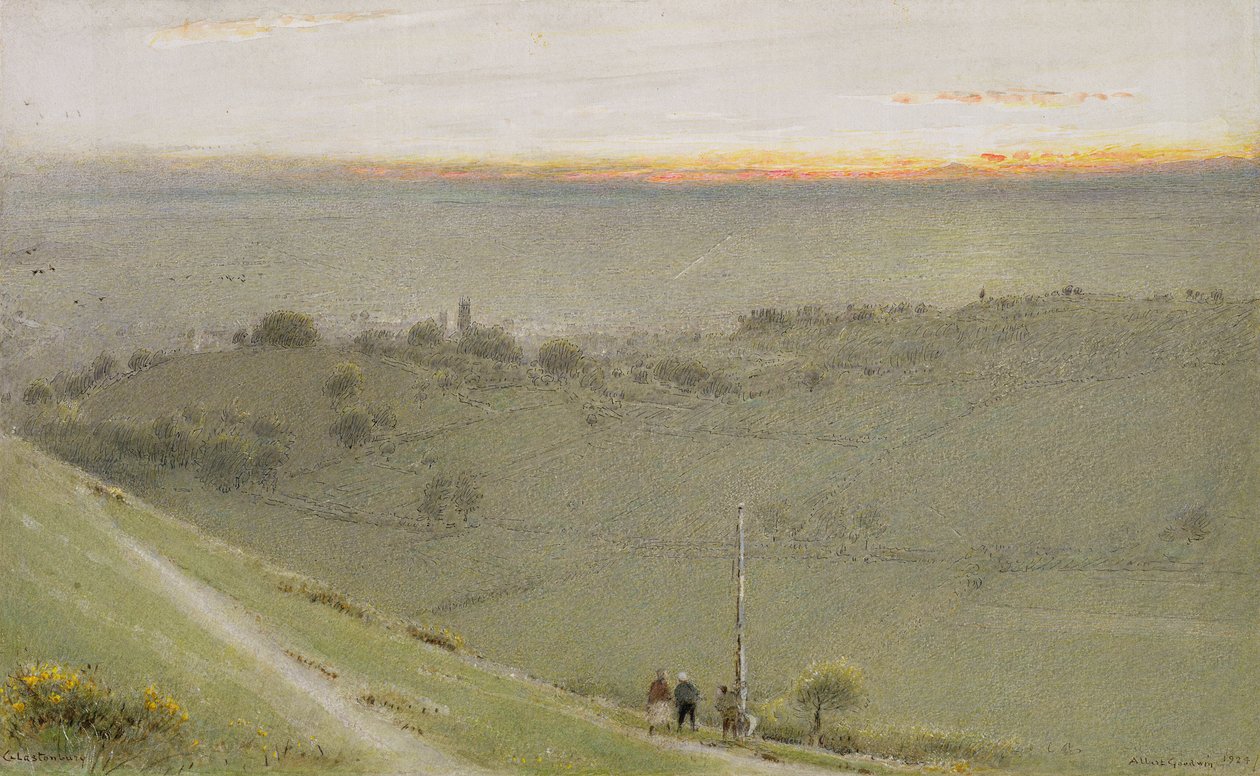 Glastonbury, 1924-25 autorstwa Albert Goodwin