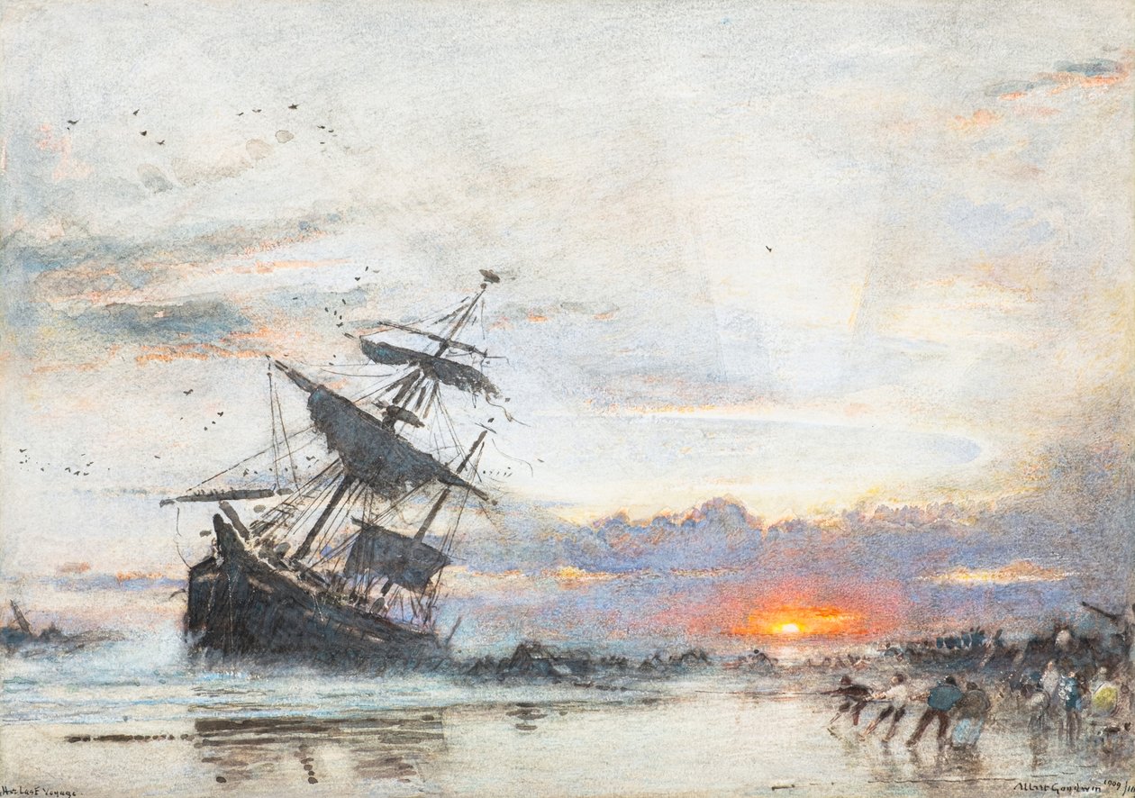 Jej ostatnia podróż autorstwa Albert Goodwin
