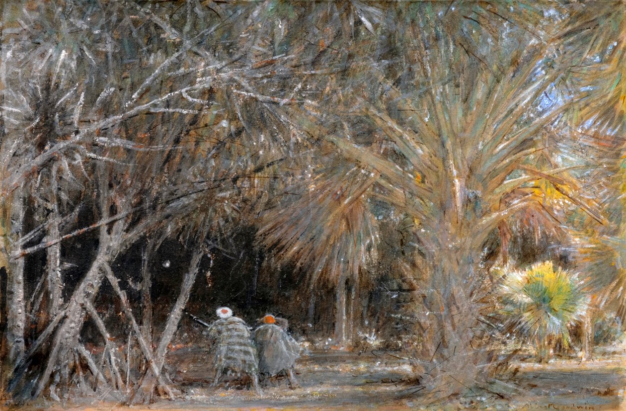 Dżungla, Odkrywcy (akwarela i akwarela) autorstwa Albert Goodwin