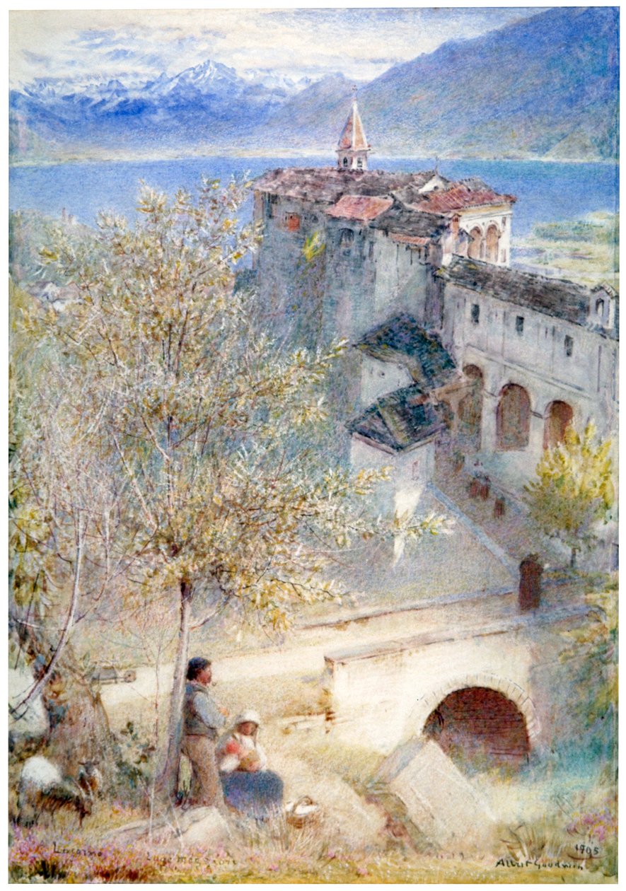 „Locarno, Jezioro Maggiore”, 1905 autorstwa Albert Goodwin