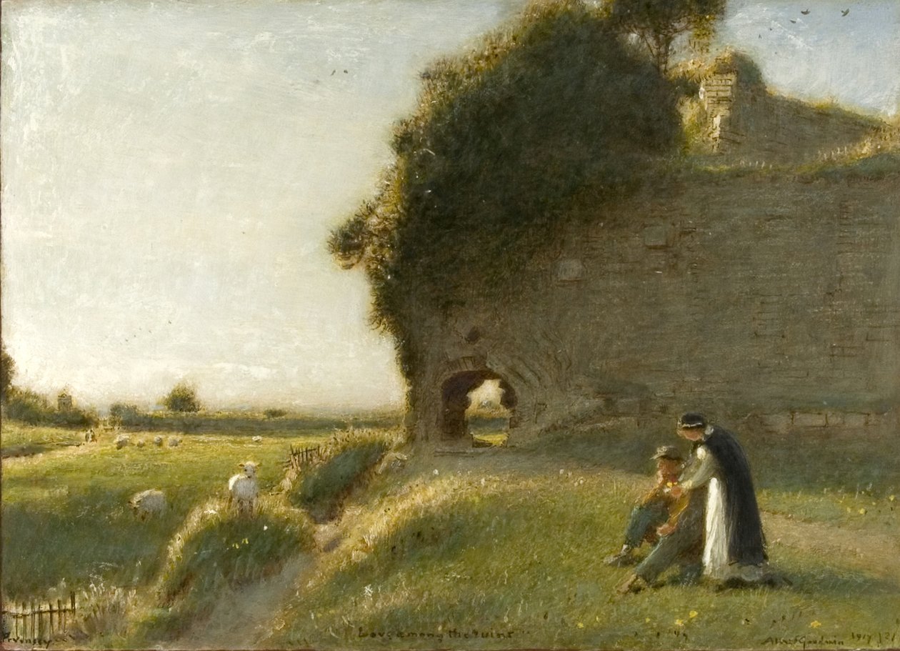Miłość wśród ruin, Pevensey autorstwa Albert Goodwin