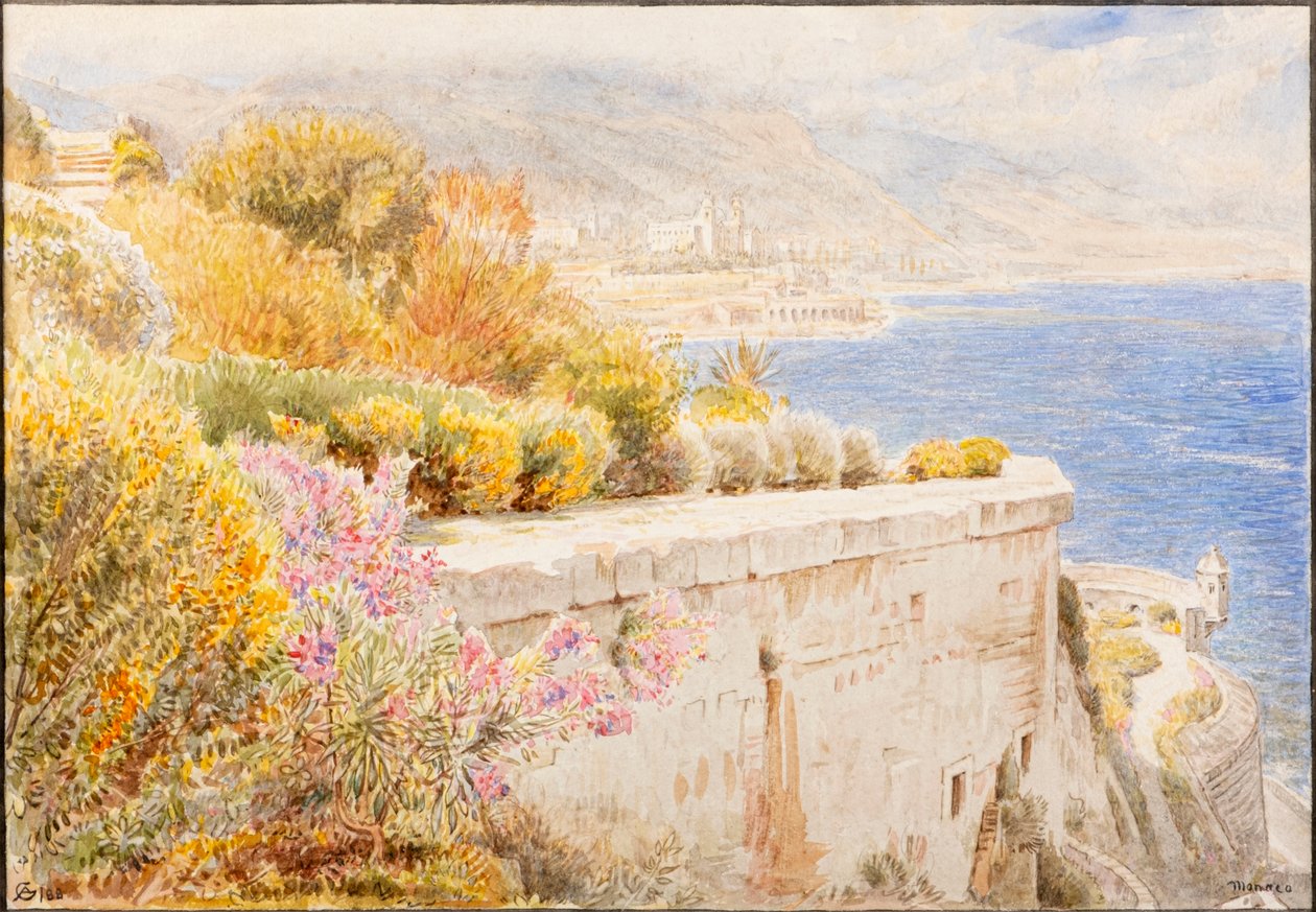Monako (akwarela) autorstwa Albert Goodwin