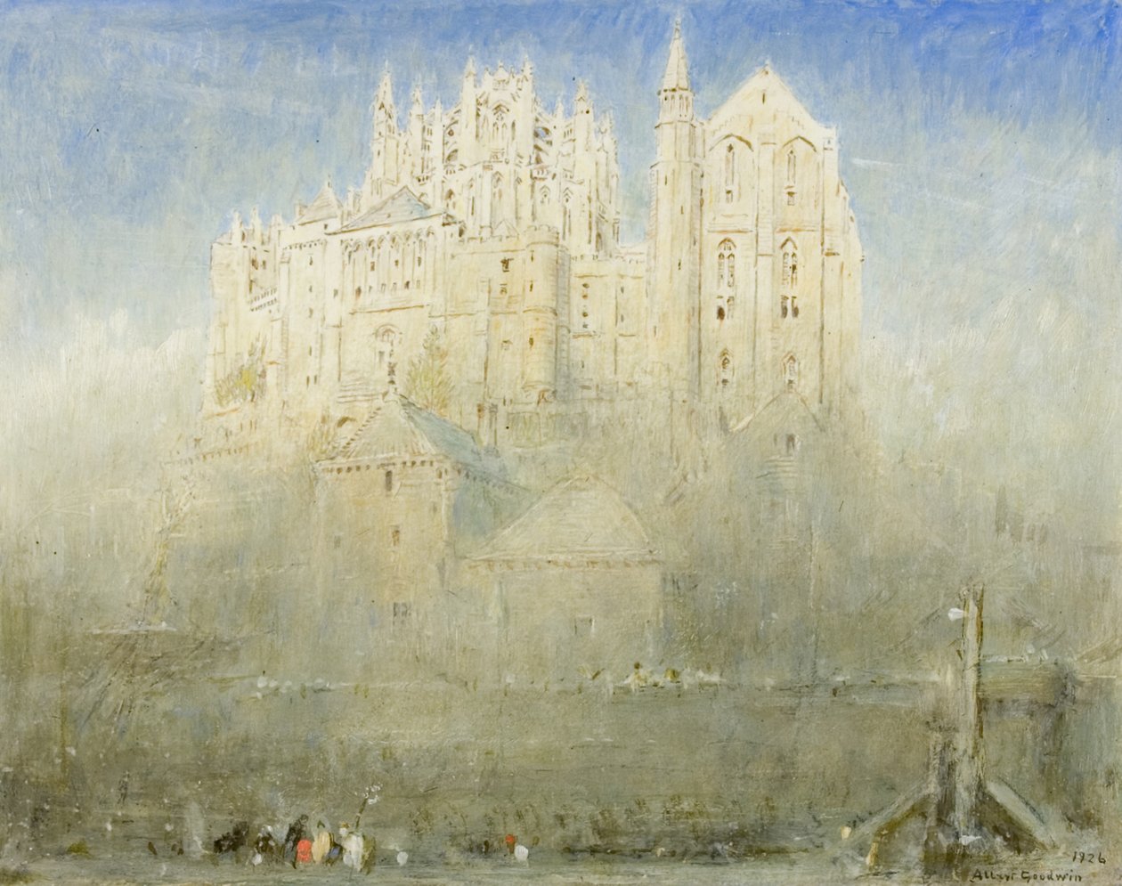 Mont St Michel, Normandia autorstwa Albert Goodwin