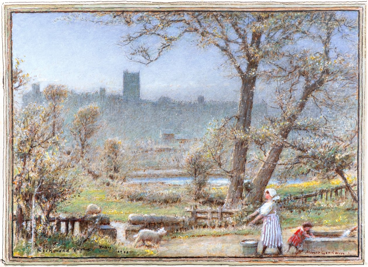 Richmond, Yorkshire autorstwa Albert Goodwin