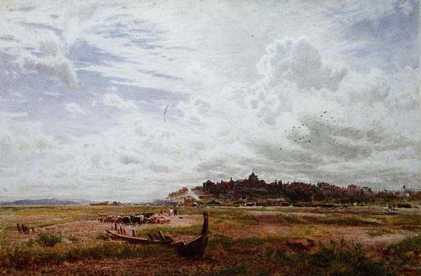 Żyto, Sussex autorstwa Albert Goodwin