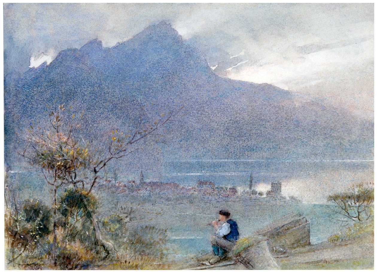 Stansstad i Pilatus, Szwajcaria, 1865-1932. autorstwa Albert Goodwin