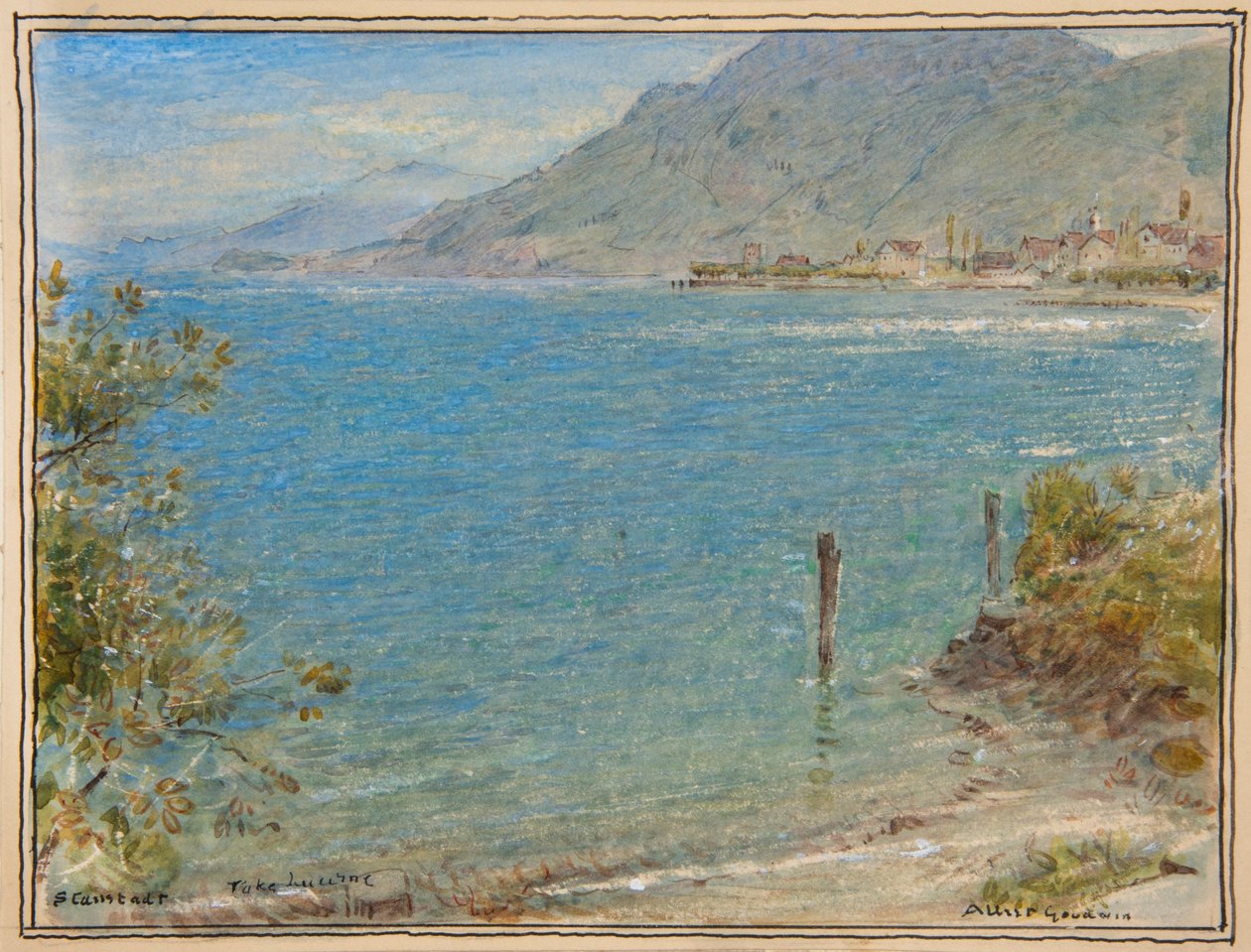Stanstadt. Jezioro Lucerna, ok. 1888 (akwarela) autorstwa Albert Goodwin