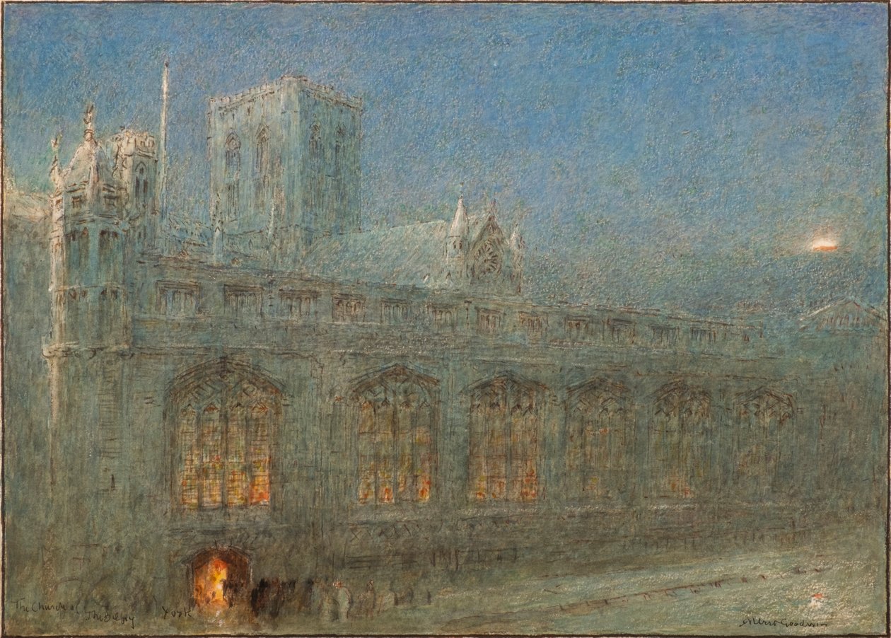 Kościół Belfry, York (akwarela) autorstwa Albert Goodwin
