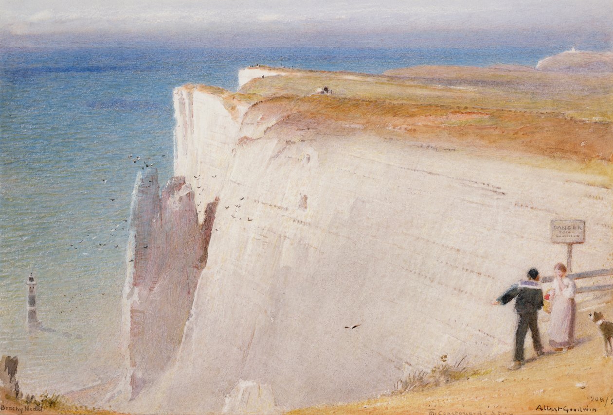 Historia straży przybrzeżnej, Beachy Head, 1908-09 (wc) autorstwa Albert Goodwin