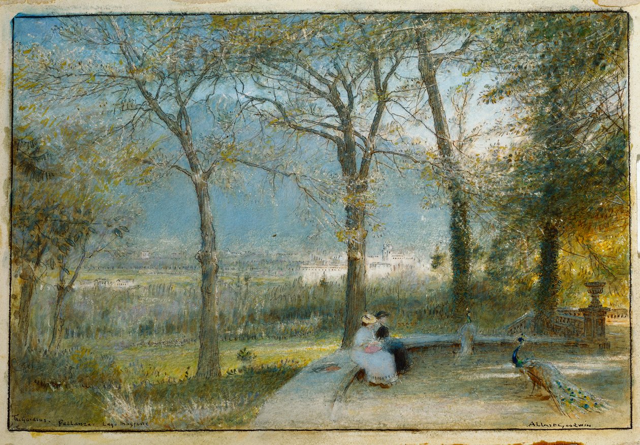 Ogrody, Pallanza, Jezioro Maggiore autorstwa Albert Goodwin