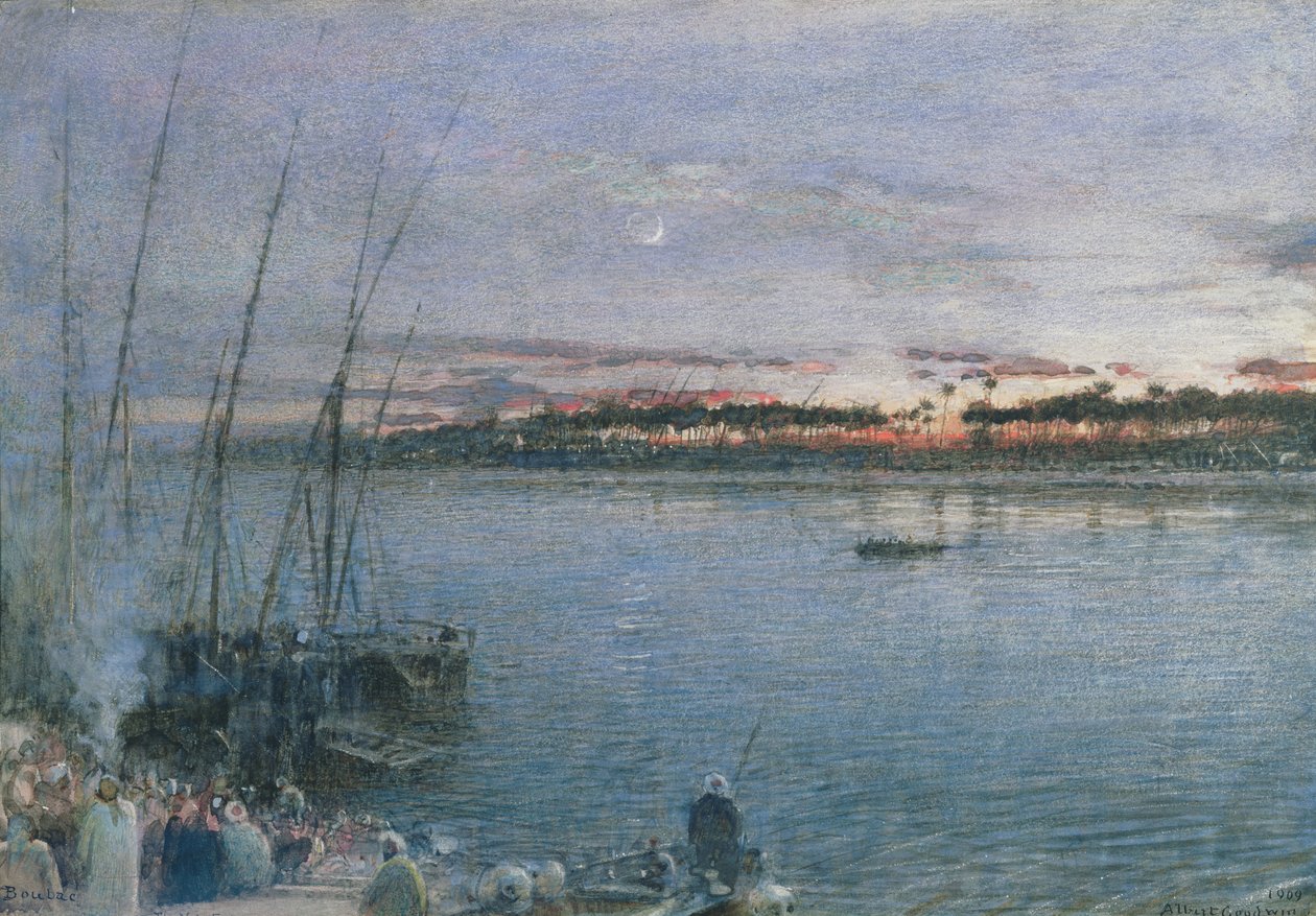 Prom Nilowy Boulac: prom Nilowy autorstwa Albert Goodwin