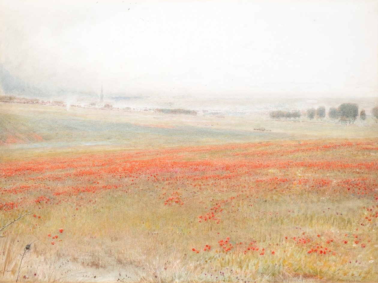 Kłosy. Maki w kukurydzy. Salisbury autorstwa Albert Goodwin
